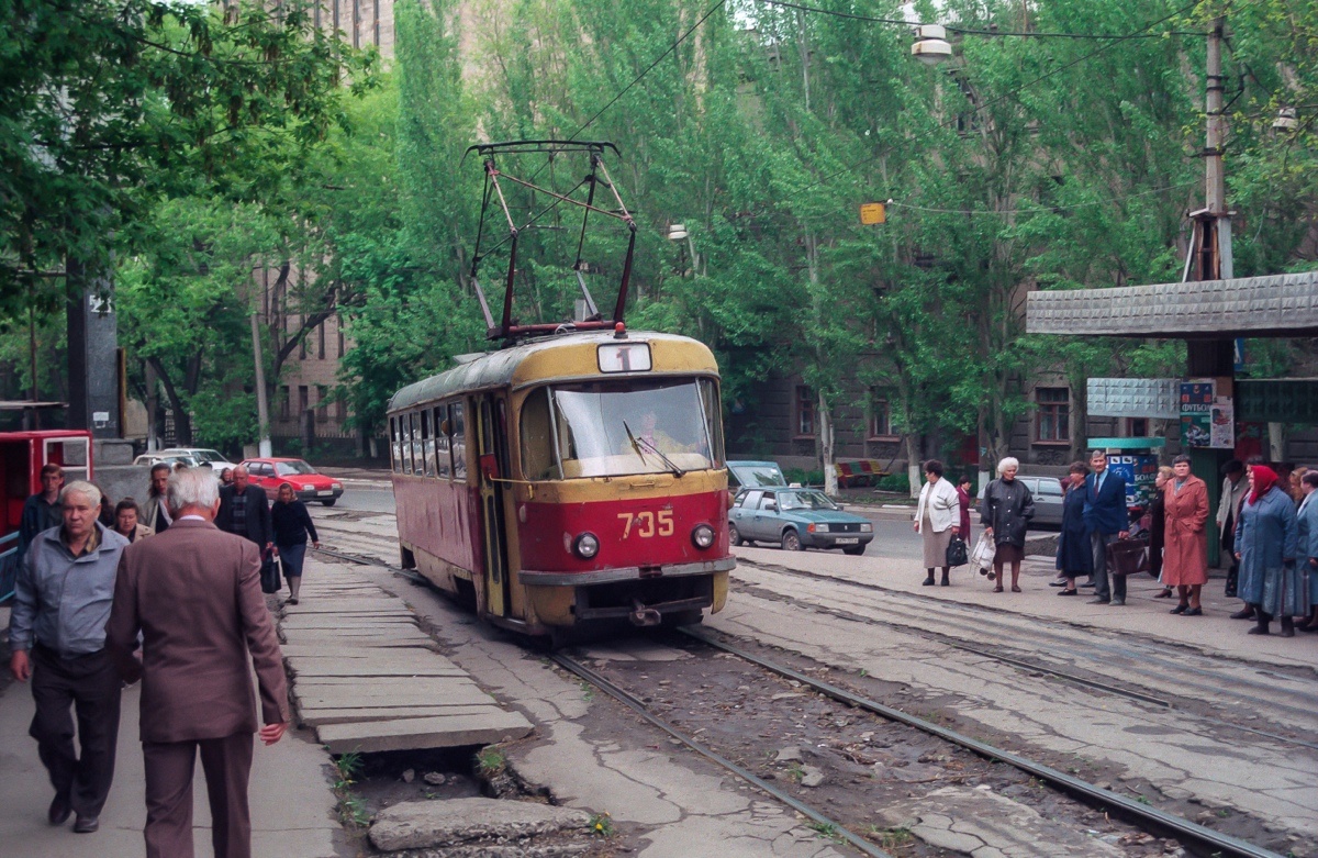 Doņecka, Tatra T3SU (2-door) № 735; Doņecka — Photos by Stefan Spengler — 30.04-1.05.1999