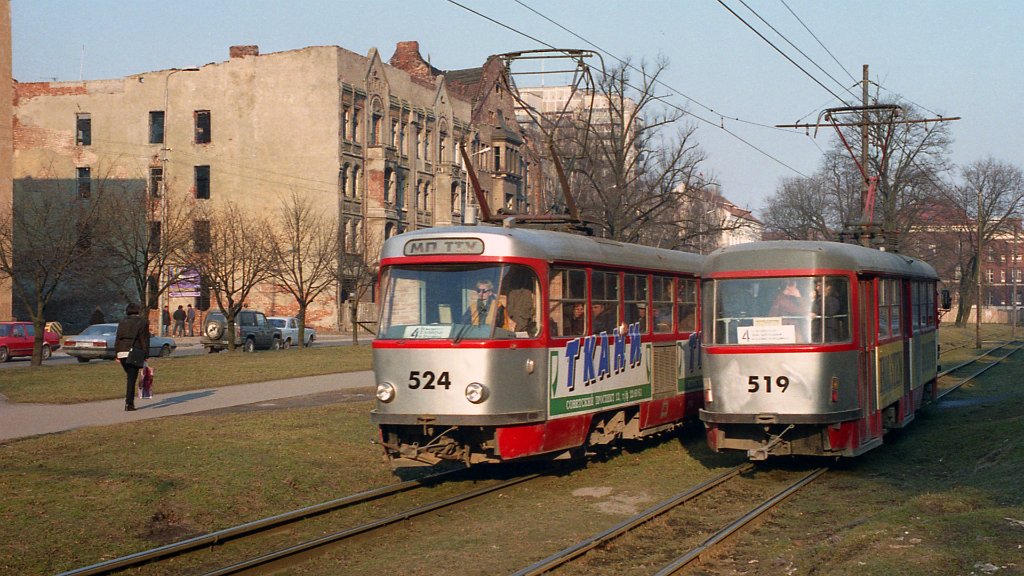 Kaliningrad, Tatra T4D № 524; Kaliningrad, Tatra T4D № 519