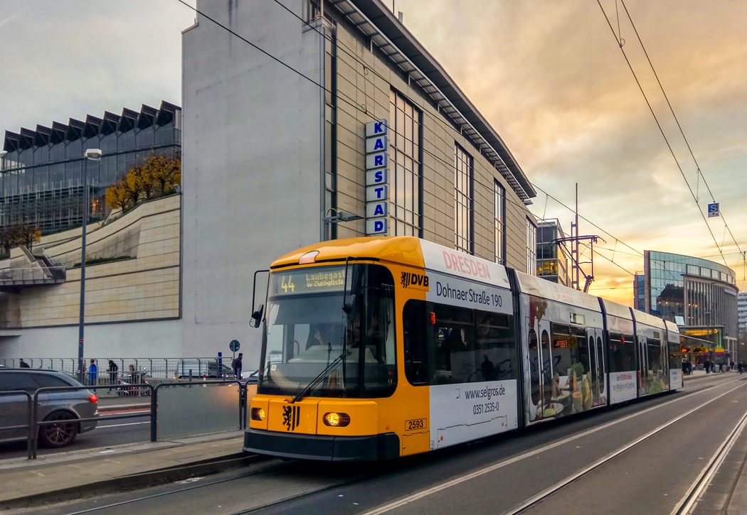 Дрезден, SachsenTram NGT 6 DD ZR № 2593