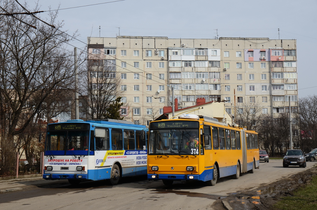 Cernăuți, Škoda 15Tr13/6M Nr. 374; Cernăuți, Škoda 15TrM Nr. 359