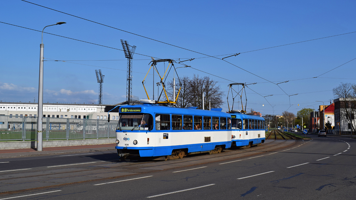 Острава, Tatra T3SUCS № 908; Острава, Tatra T3SU № 904