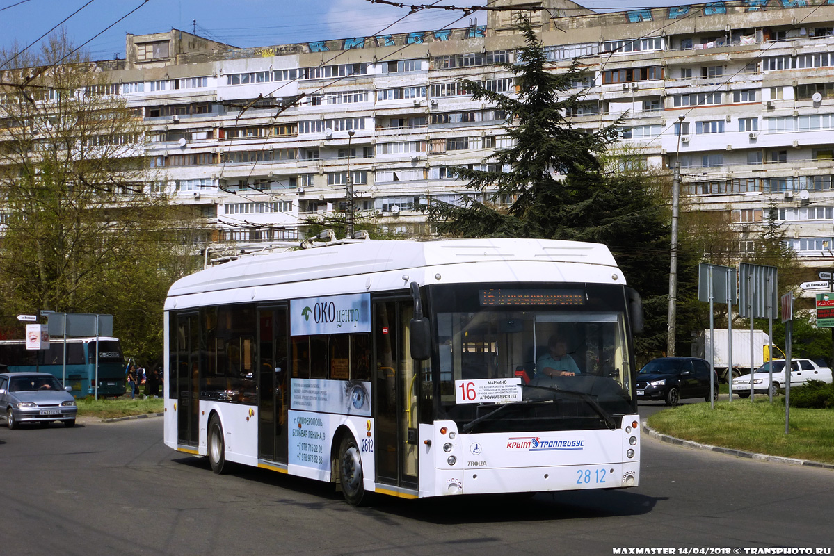 Крымский троллейбус, Тролза-5265.03 «Мегаполис» № 2812; Крымский троллейбус — Движение троллейбусов без КС (автономный ход) Крымский троллейбус, Тролза-5265.03 «Мегаполис» № 2812; Крымский троллейбус — Движение троллейбусов без КС (автономный ход)