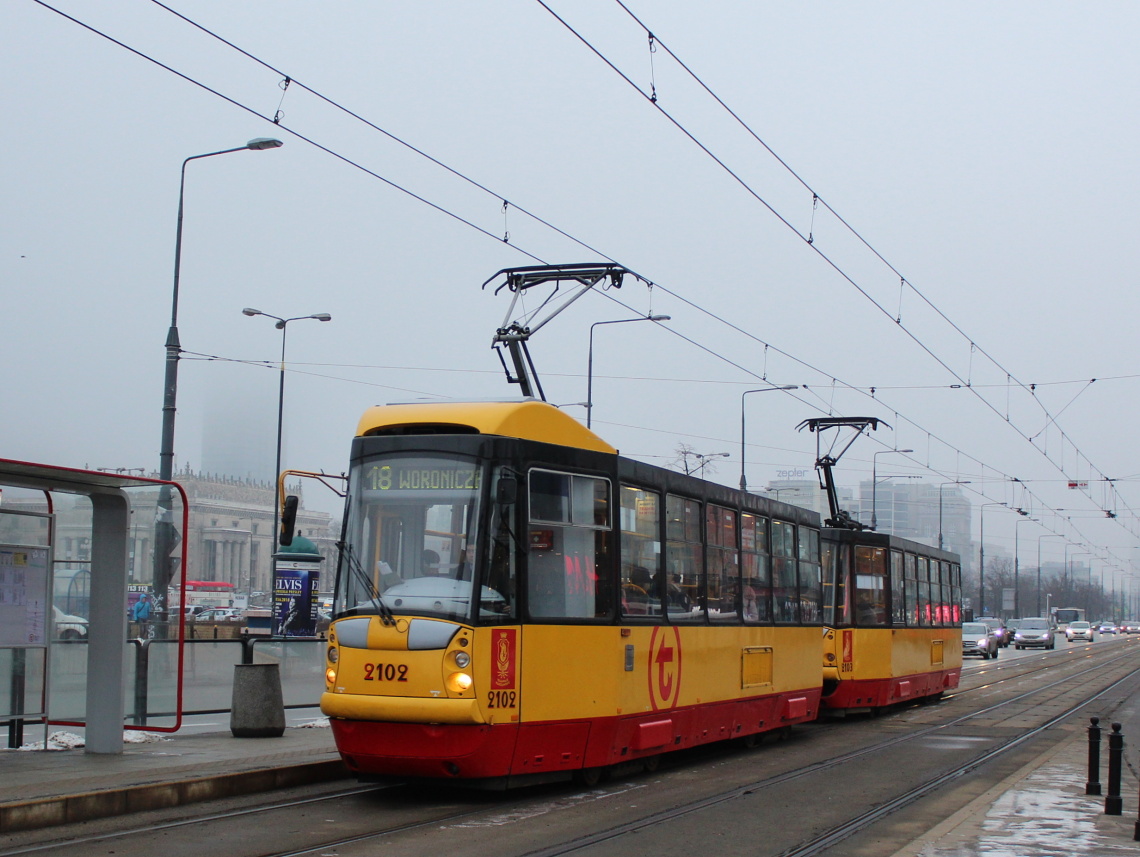 Варшава, Konstal 105N2k/2000 № 2102