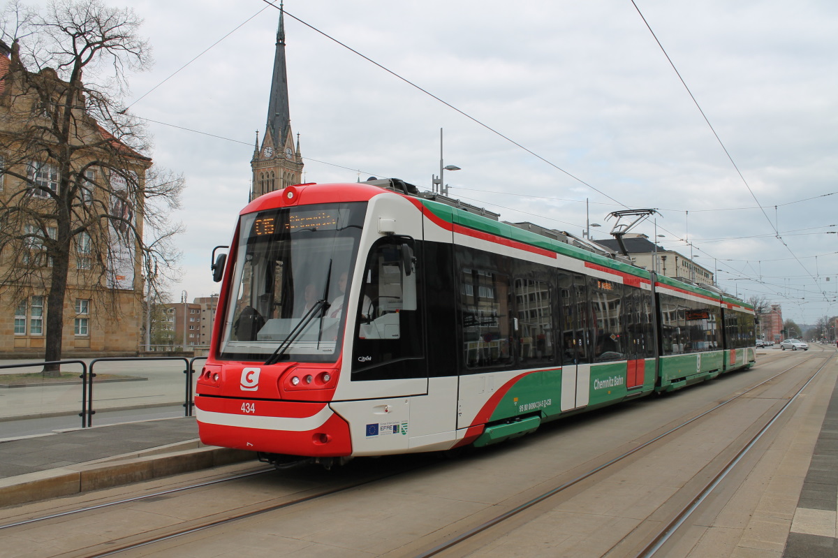 Хемниц, Vossloh Citylink № 434; Хемниц — Трамвайно-железнодорожная система «Хемницер Модель»