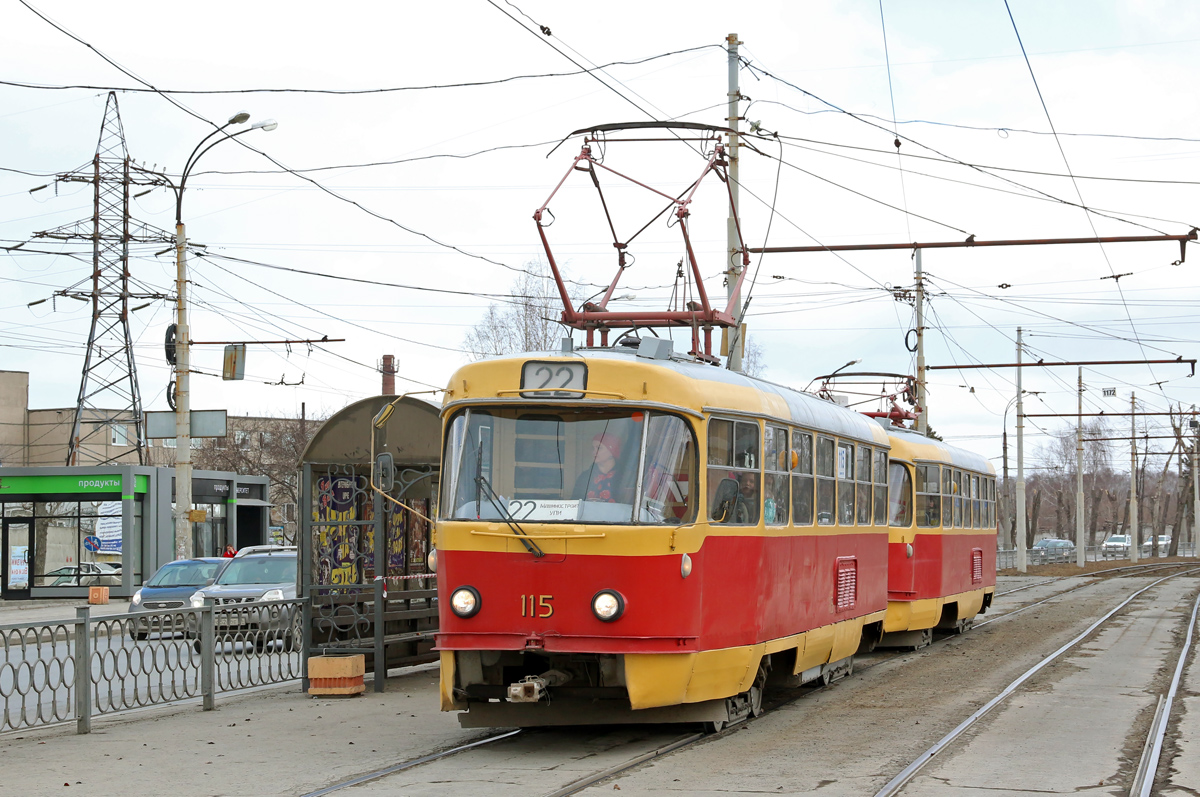 Екатеринбург, Tatra T3SU (двухдверная) № 115