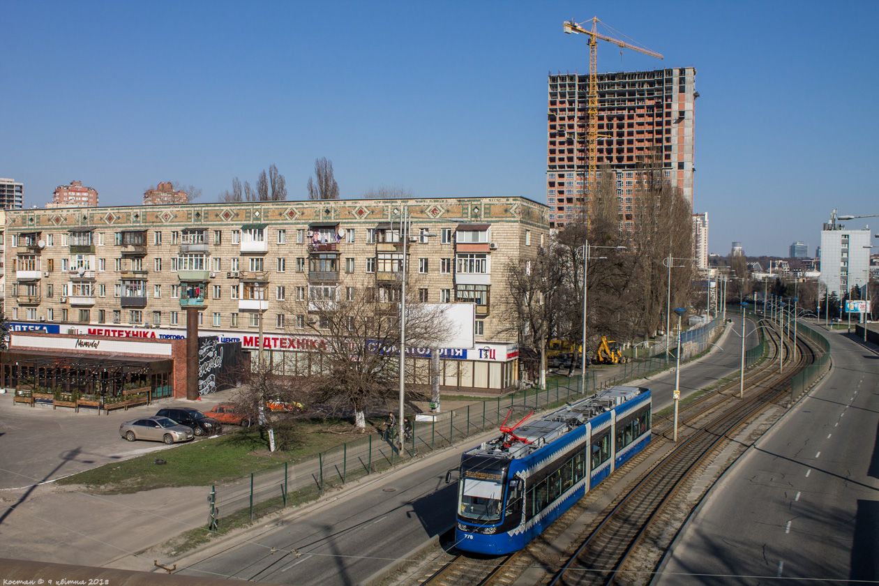 Киев, PESA 71-414К (Fokstrot) № 778; Киев — Трамвайные линии: Скоростной трамвай Киев, PESA 71-414К (Fokstrot) № 778; Киев — Трамвайные линии: Скоростной трамвай