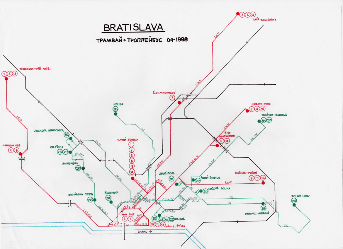 Братислава — Схемы