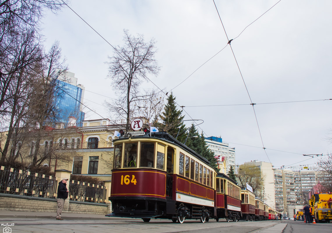 Москва, Ф (Мытищинский) № 164; Москва — Парад к 119-летию трамвая 21 апреля 2018