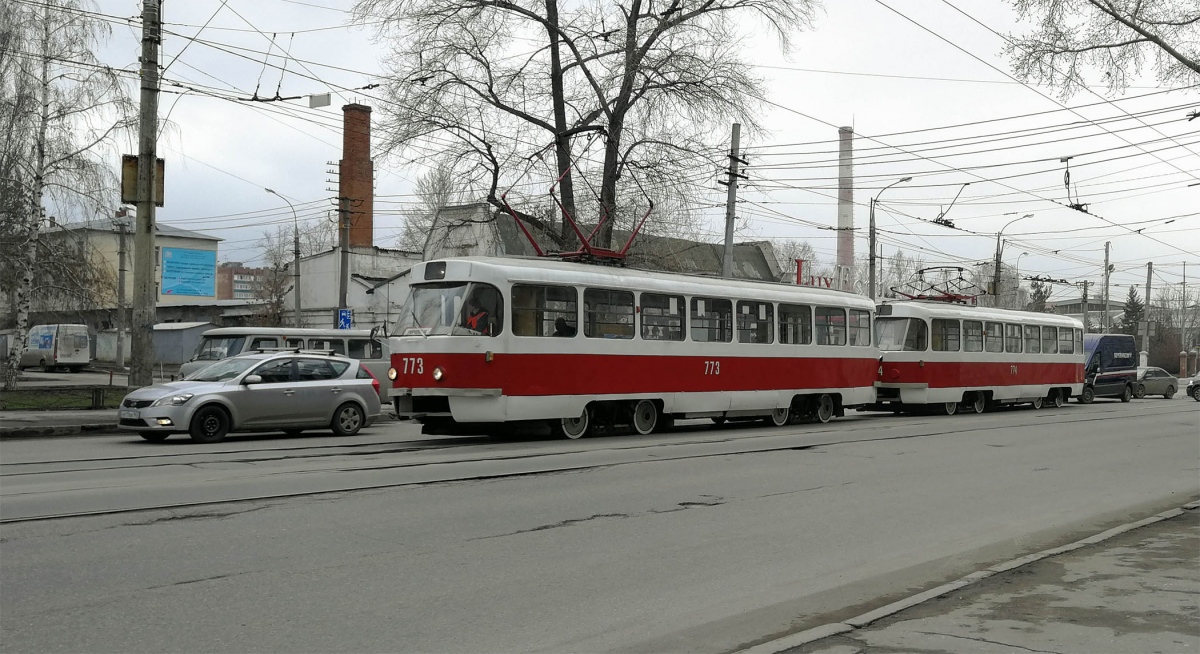 Самара, Tatra T3SU (двухдверная) № 773