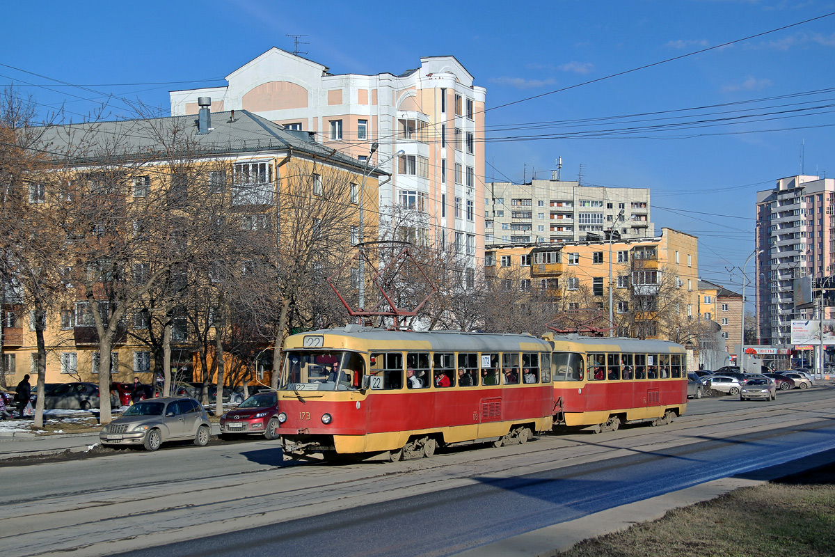 Екатеринбург, Tatra T3SU № 173; Екатеринбург, Tatra T3SU № 174 Екатеринбург, Tatra T3SU № 173; Екатеринбург, Tatra T3SU № 174
