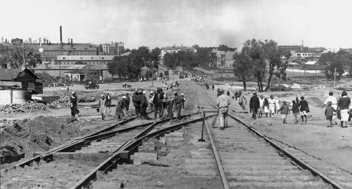 Иваново — Строительство трамвая (1934)