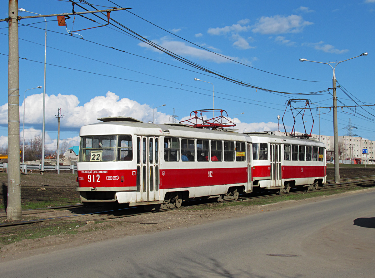 Самара, Tatra T3SU (двухдверная) № 912