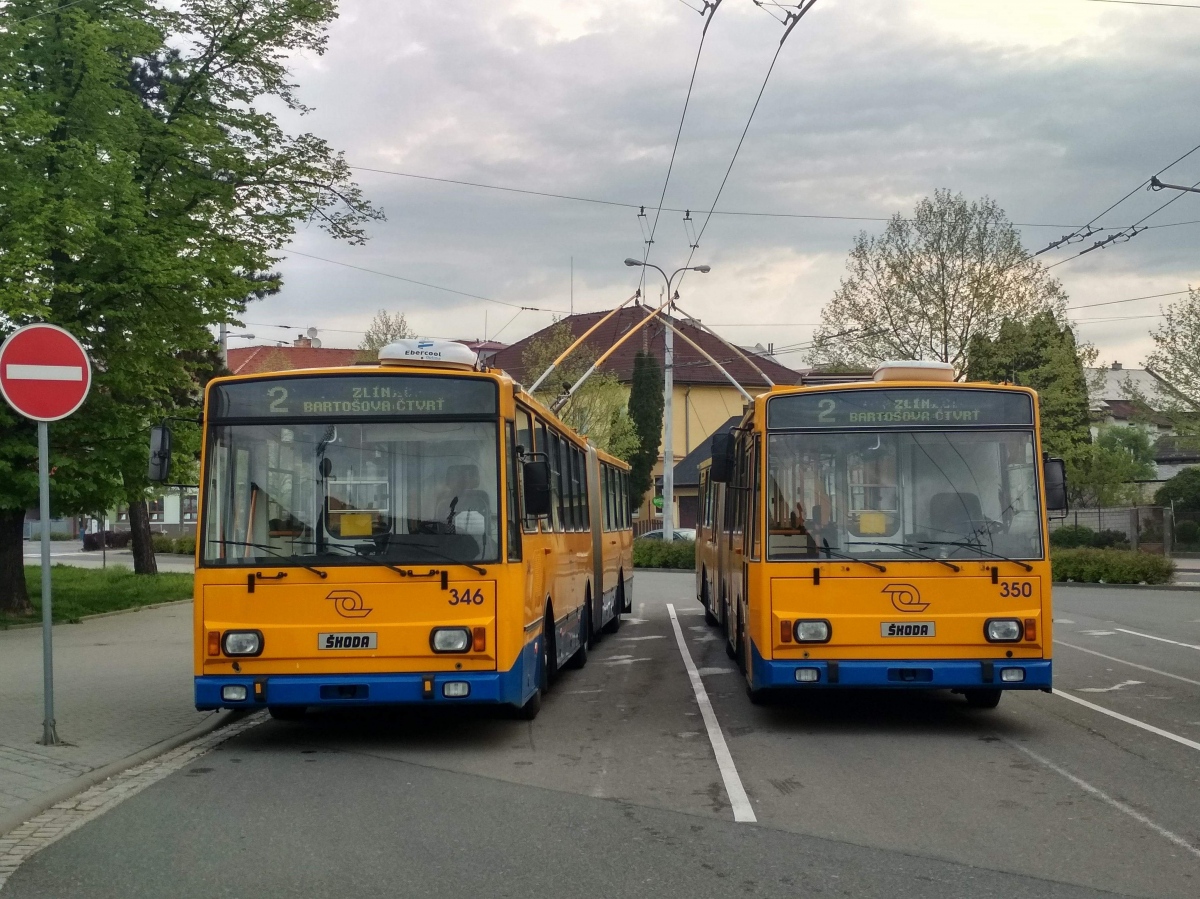 Злин, Škoda 15Tr13/6M № 346; Злин, Škoda 15Tr13/6M № 350