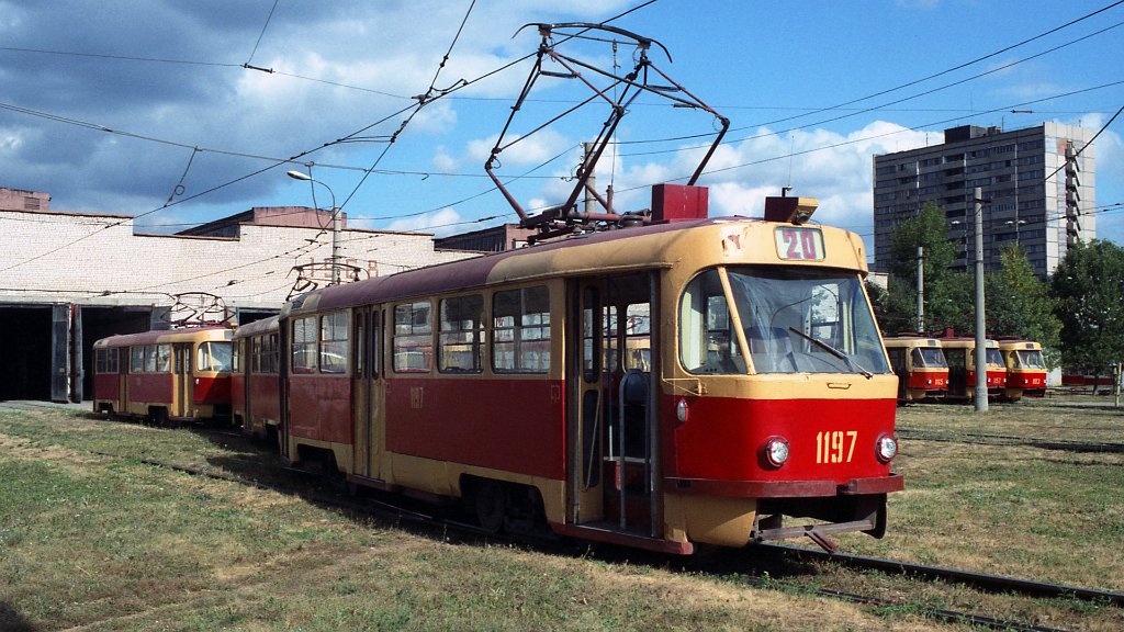 Самара, Tatra T3SU № 1197; Самара — Исторические фотографии — Трамвай и Троллейбус (1992-2000); Самара — Северное трамвайное депо