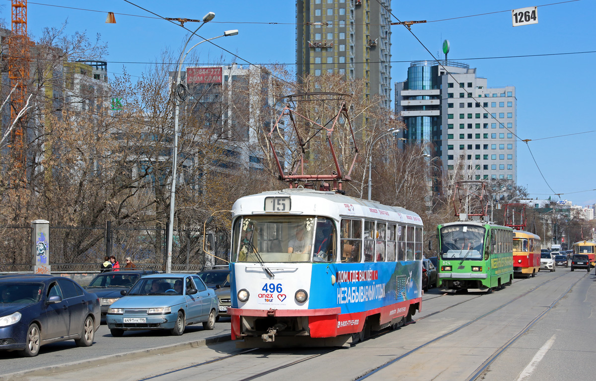 Yekaterinburg, Tatra T3SU (2-door) Br. 496