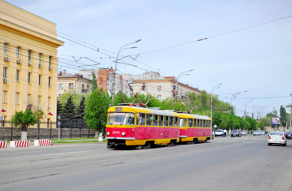 Волгоград, Tatra T3SU (двухдверная) № 2688; Волгоград, Tatra T3SU (двухдверная) № 2689