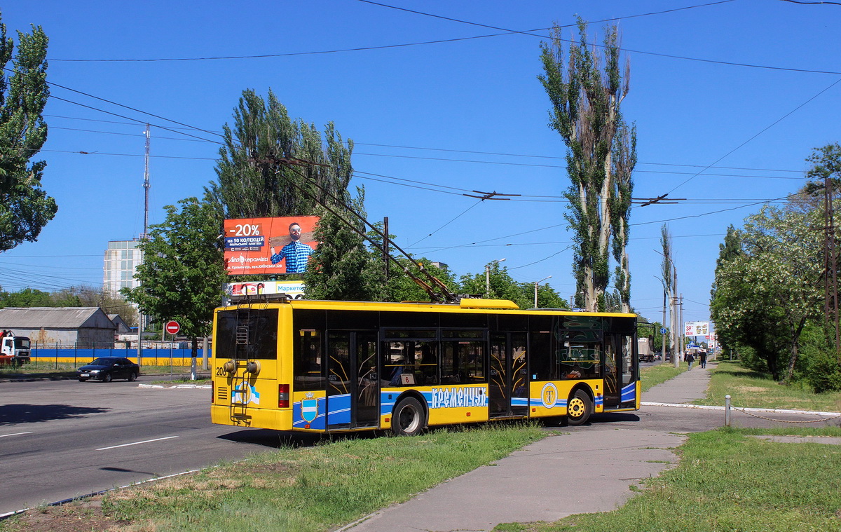 Кременчуг, ЛАЗ E183D1 № 206