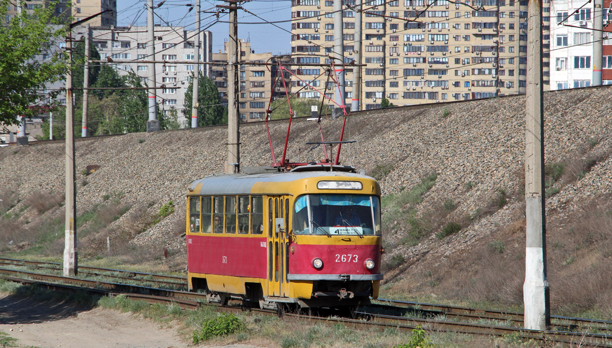Волгоград, Tatra T3SU (двухдверная) № 2673