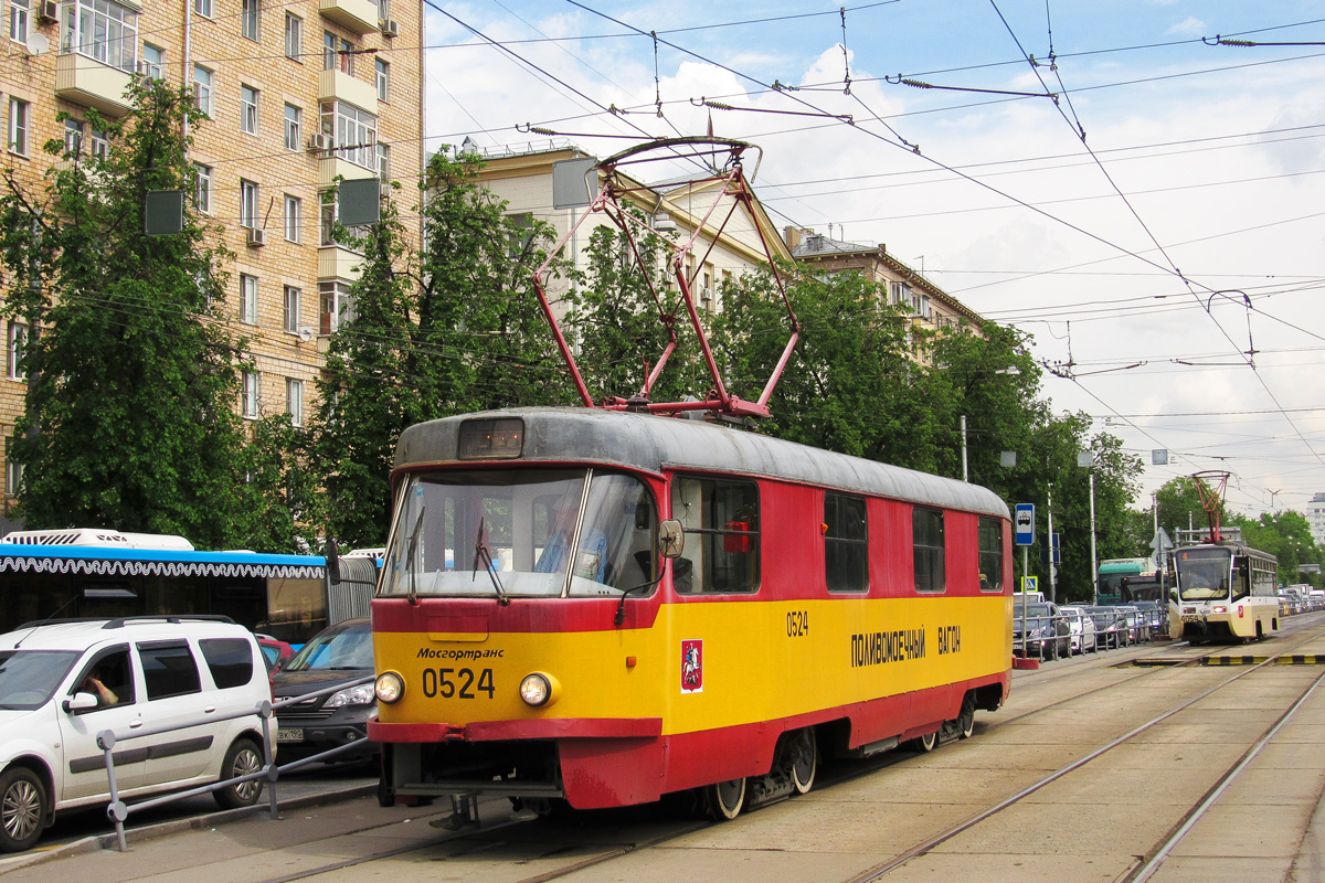 Москва, Tatra T3SU (двухдверная) № 0524