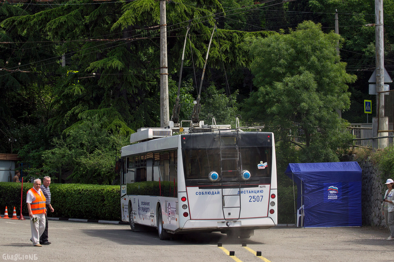 Крымский троллейбус, СВАРЗ-МАЗ-6275 № 2507; Крымский троллейбус — XVIII Всероссийский конкурс профессионального мастерства «Лучший водитель троллейбуса». (Ялта 17-18 мая 2018)