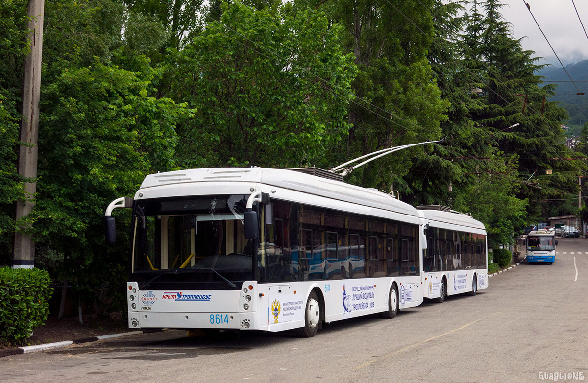 Крымский троллейбус, Тролза-5265.05 «Мегаполис» № 8614; Крымский троллейбус — XVIII Всероссийский конкурс профессионального мастерства «Лучший водитель троллейбуса». (Ялта 17-18 мая 2018)