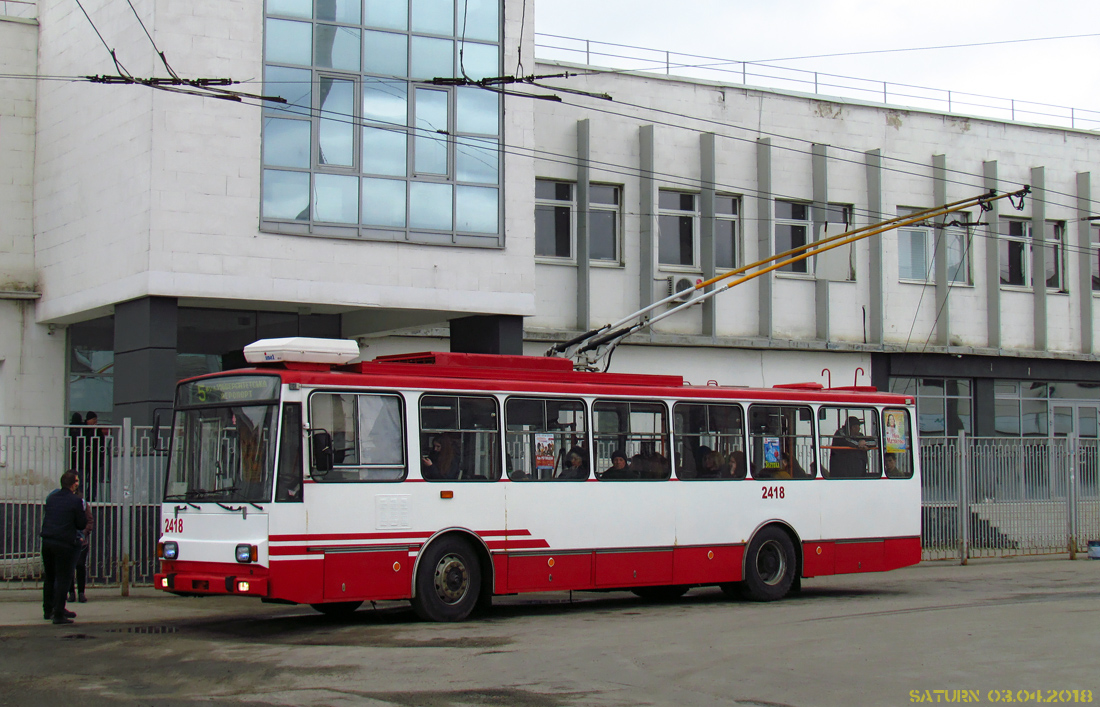 Харьков, Škoda 14TrM № 2418