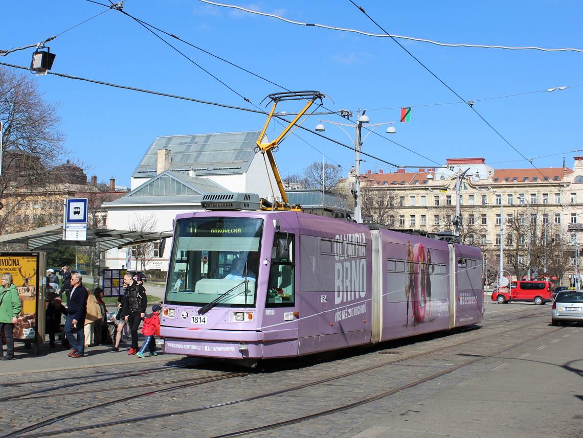 Brno, Škoda 03T6 Anitra # 1814 Brno, Škoda 03T6 Anitra # 1814