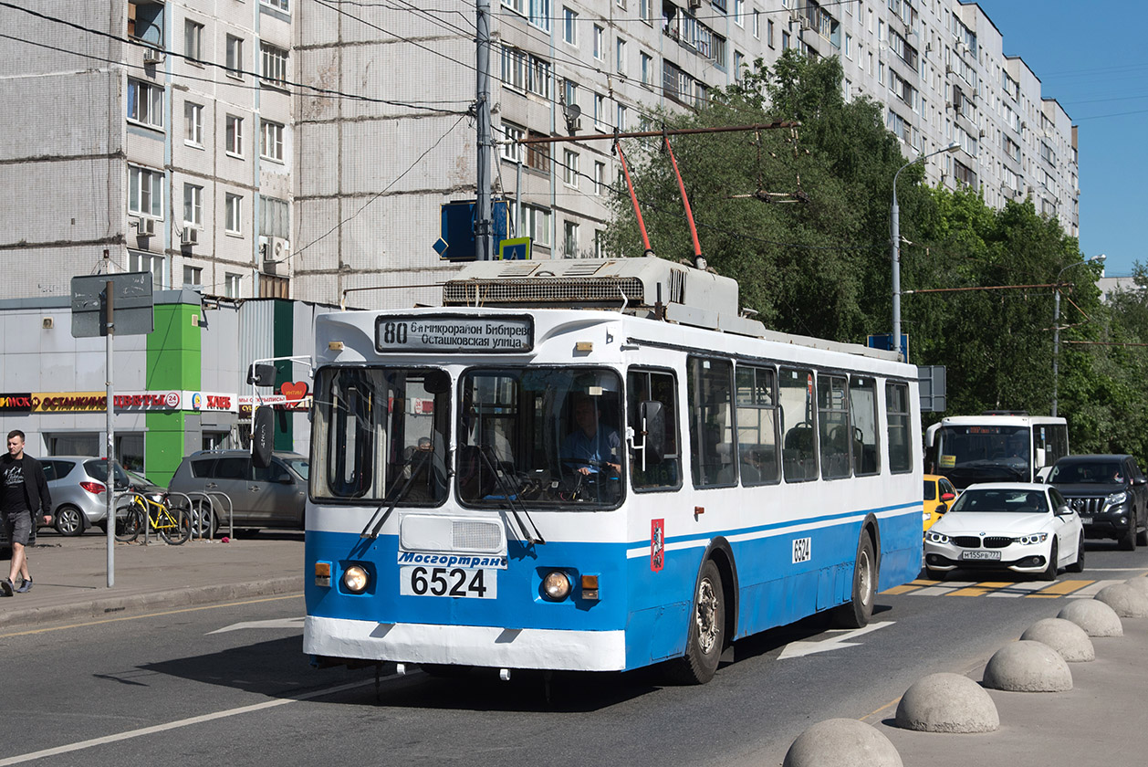 Москва, ЗиУ-682ГМ1 (с широкой передней дверью) № 6524 Москва, ЗиУ-682ГМ1 (с широкой передней дверью) № 6524