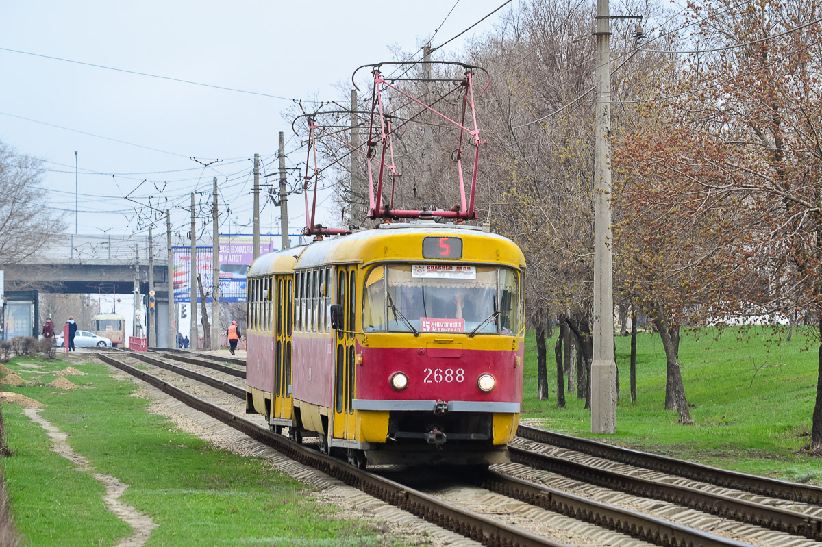 Волгоград, Tatra T3SU (двухдверная) № 2688