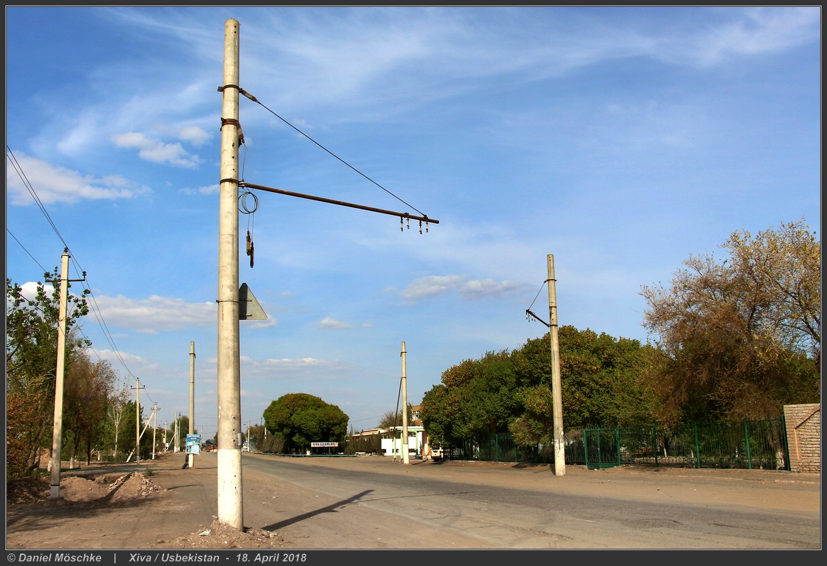 Ургенч — Троллейбусная сеть и инфраструктура