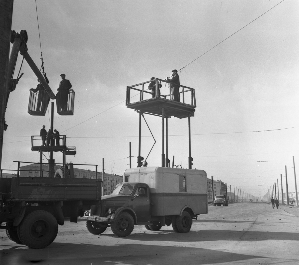 Omsk — End stations and loops; Omsk — Historical photos; Omsk — Trolley line — Right bank of the Irtysh River