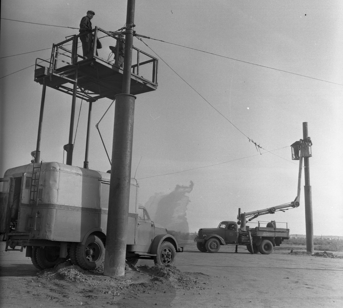 Omsk — End stations and loops; Omsk — Historical photos; Omsk — Trolley line — Right bank of the Irtysh River