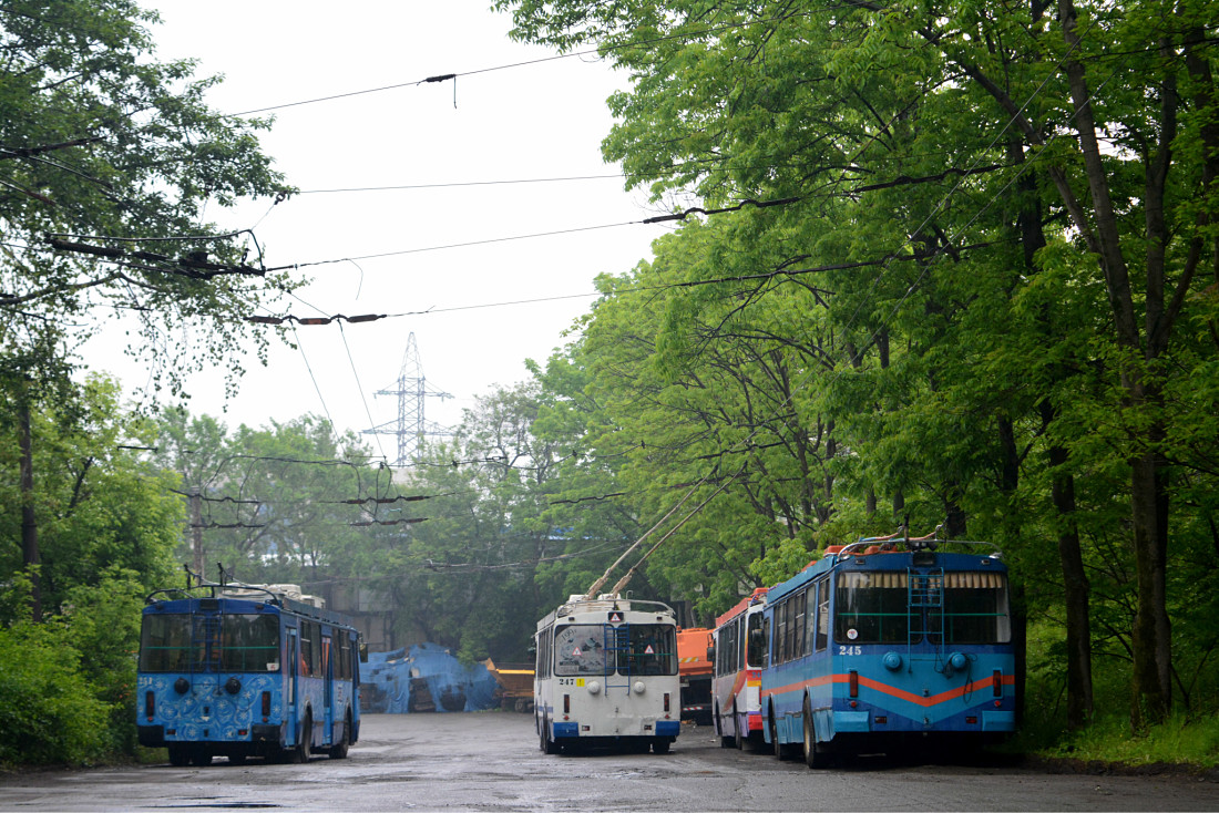 Vladivostok, ZiU-682G-016.02 № 247; Vladivostok, ZiU-682G-016.02 № 245; Vladivostok, ZiU-682G-016.02 № 251; Vladivostok — Miscellaneous photos