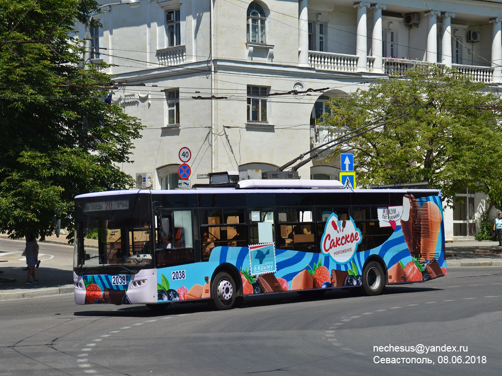 Севастополь, ЛАЗ E183A1 № 2038