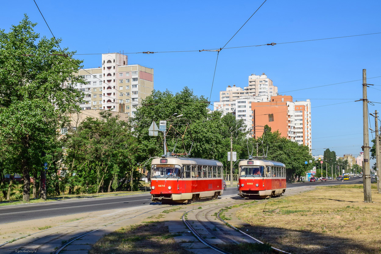 Киев, Tatra T3SUCS № 5674; Киев, Tatra T3SUCS № 5592