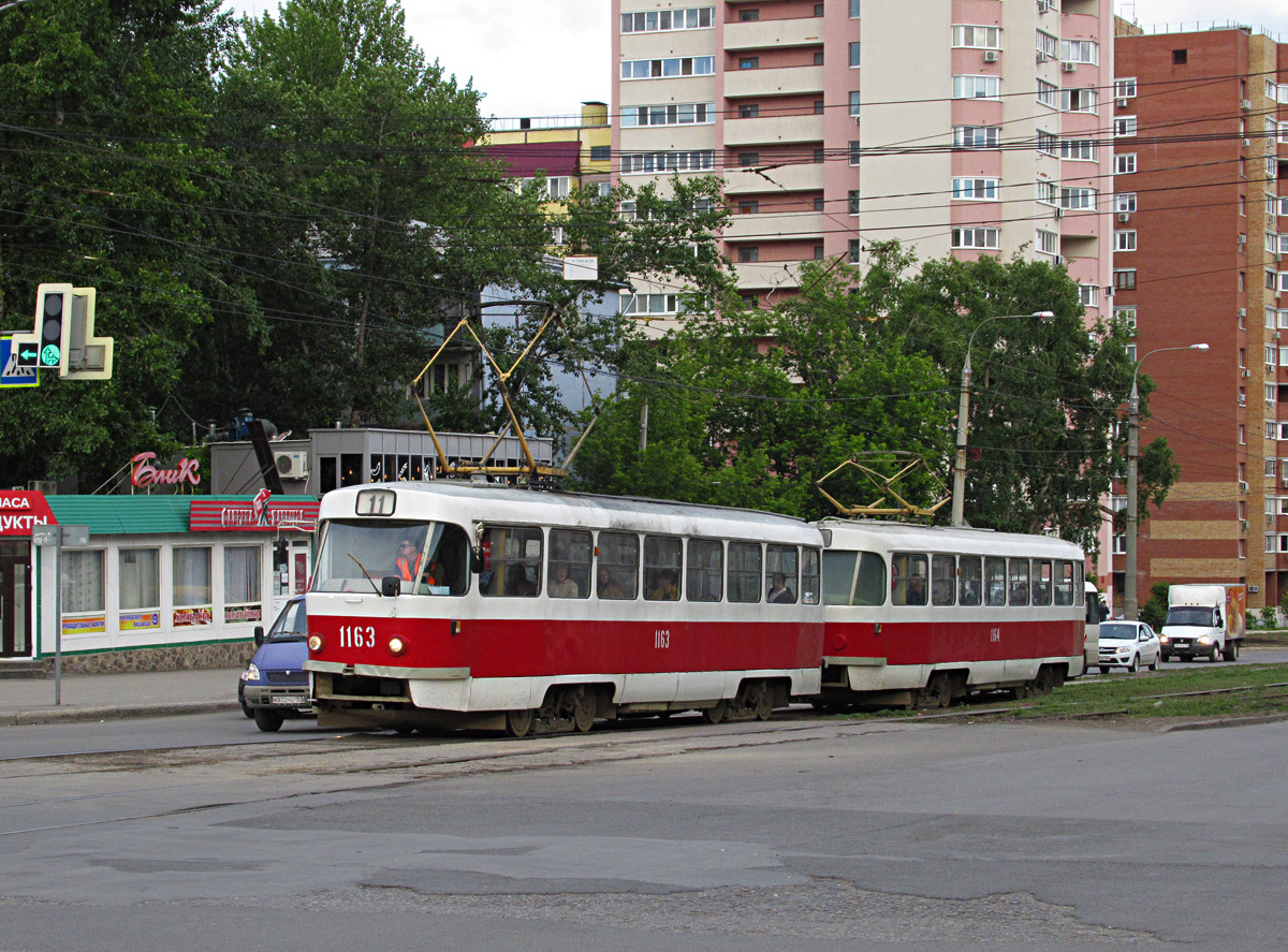 Самара, Tatra T3SU (двухдверная) № 1163
