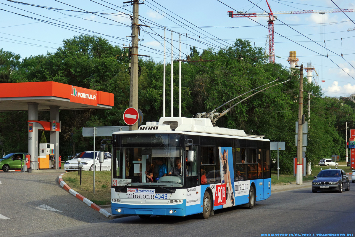 Crimean trolleybus, Bogdan T70110 № 4349