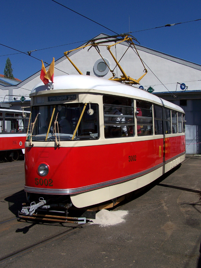 Praga, Tatra T1 Nr 5002; Praga — Open Day in Žižkov tram depot  28.04.2012