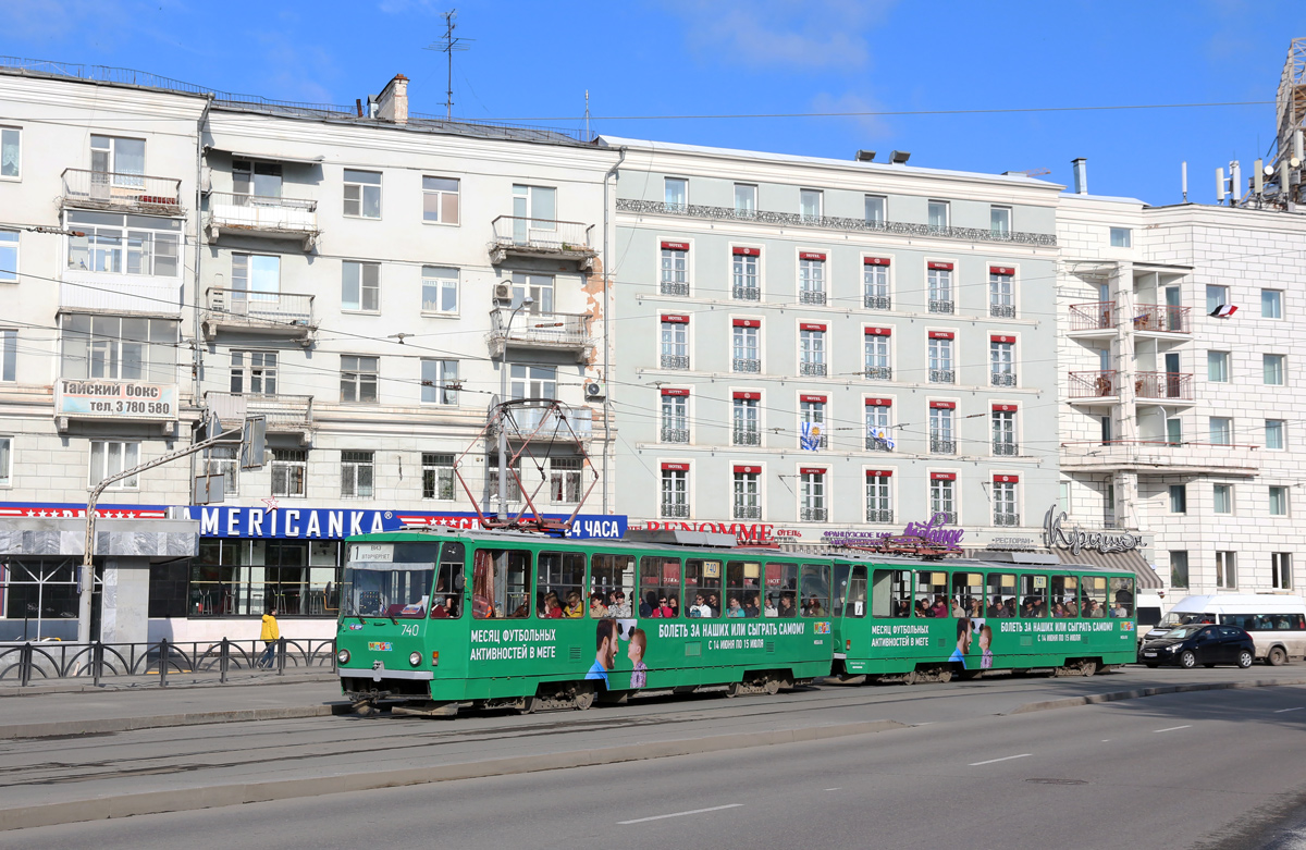 Екатеринбург, Tatra T6B5SU № 740