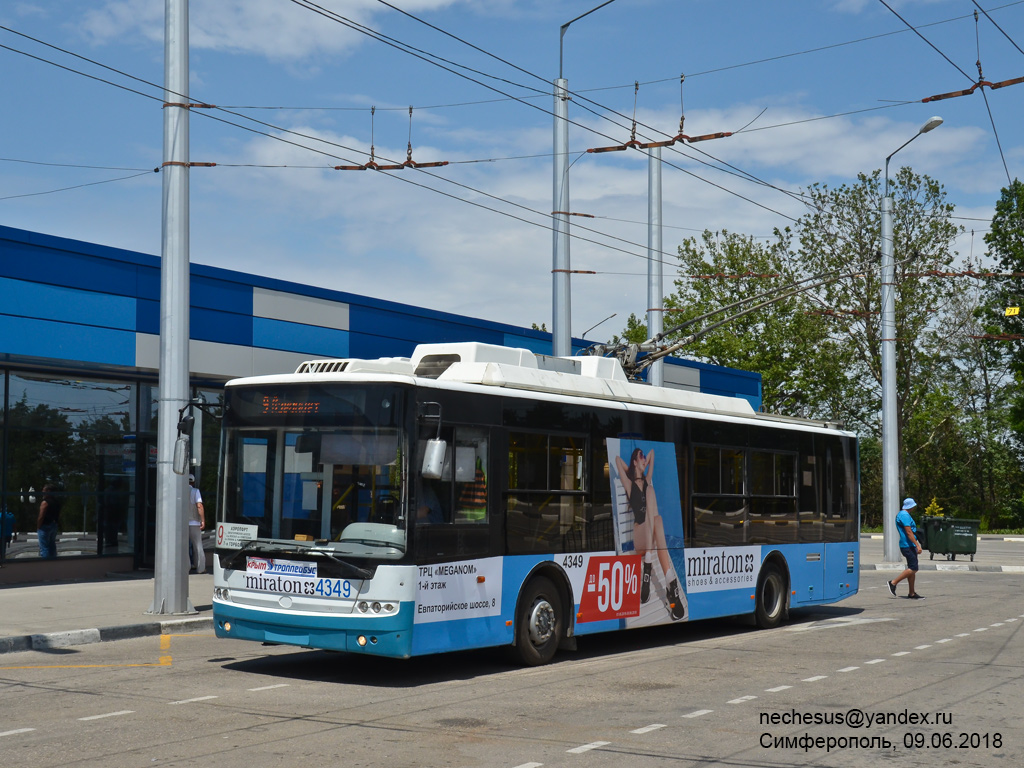 Crimean trolleybus, Bogdan T70110 № 4349
