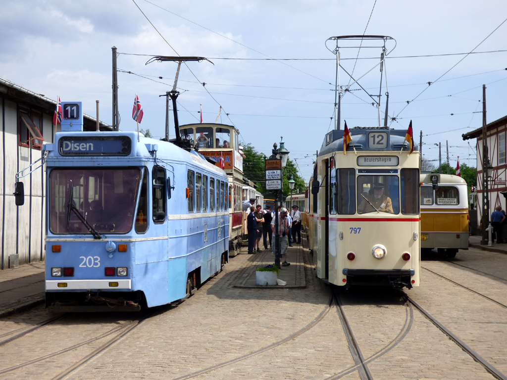 Скйолденсхолм, Reko TZ70/1 № 797; Скйолденсхолм, Høka SM83 № 203; Скйолденсхолм — 40-летний юбилей музея — 26.05.2018.