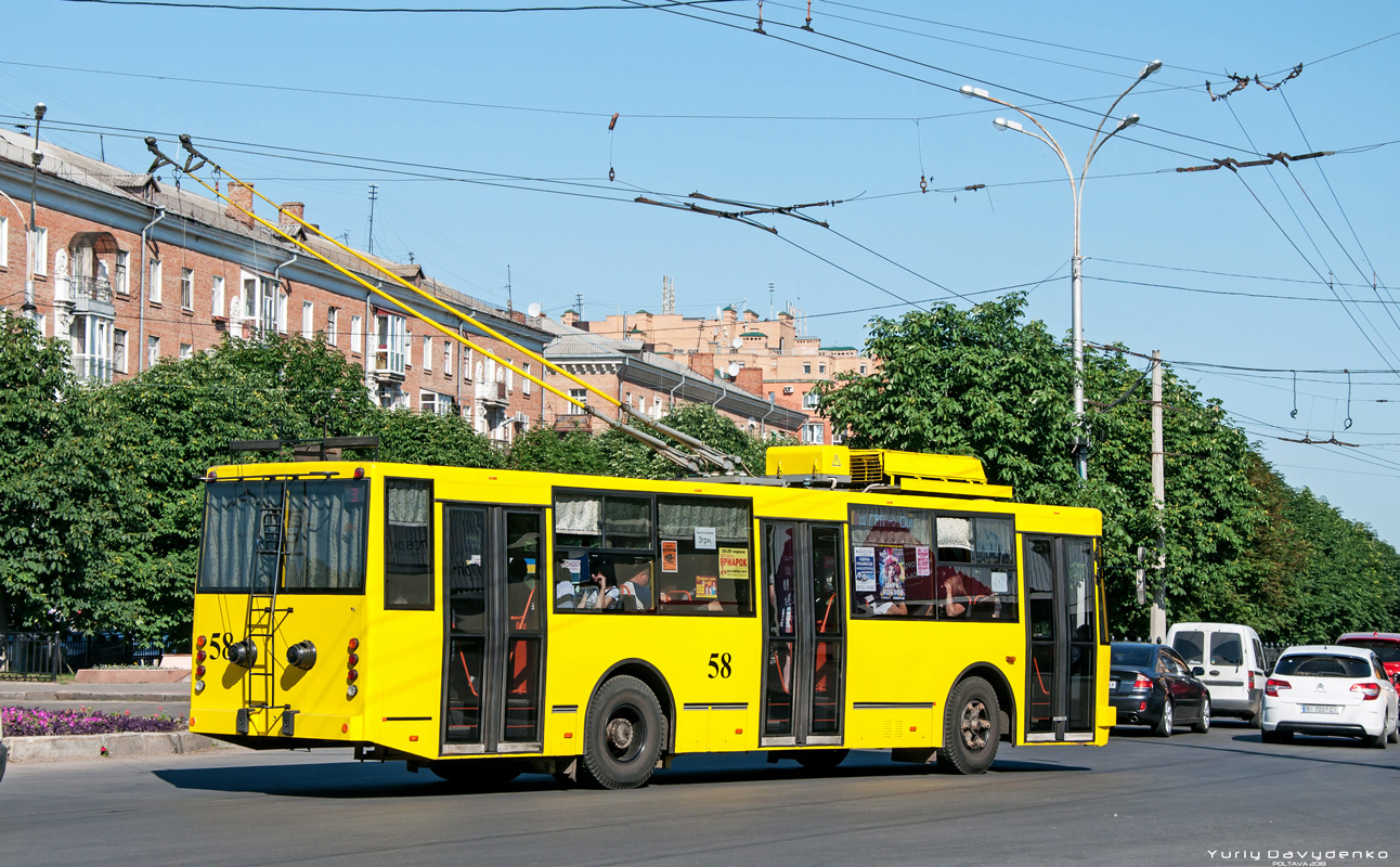 Полтава, ЮМЗ Т1Р (Т2П) № 58
