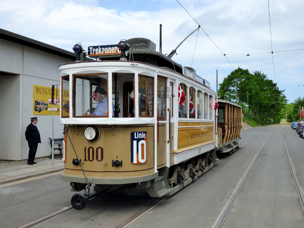 Скьолленесхольм, Четырёхосный моторный вагон № 100; Скьолленесхольм — 40-летний юбилей музея — 26.05.2018.