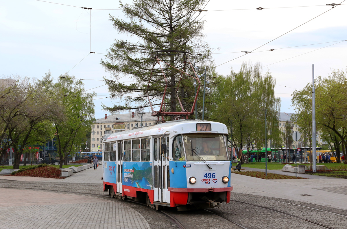 Jekaterynburg, Tatra T3SU (2-door) Nr 496