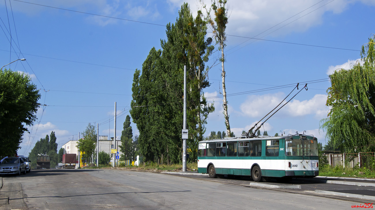 Житомир, ZiU-682G [G00] № 2042; Житомир — Construction of a new line along Promyslova Street