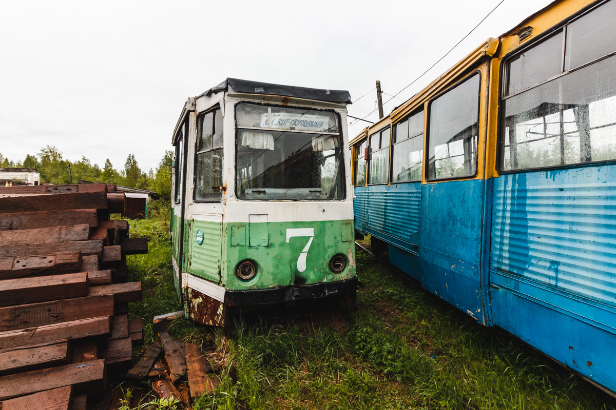 Volchansk, 71-605 (KTM-5M3) # 7; Volchansk — Tram depot & Volchanka terminal Volchansk, 71-605 (KTM-5M3) # 7; Volchansk — Tram depot & Volchanka terminal