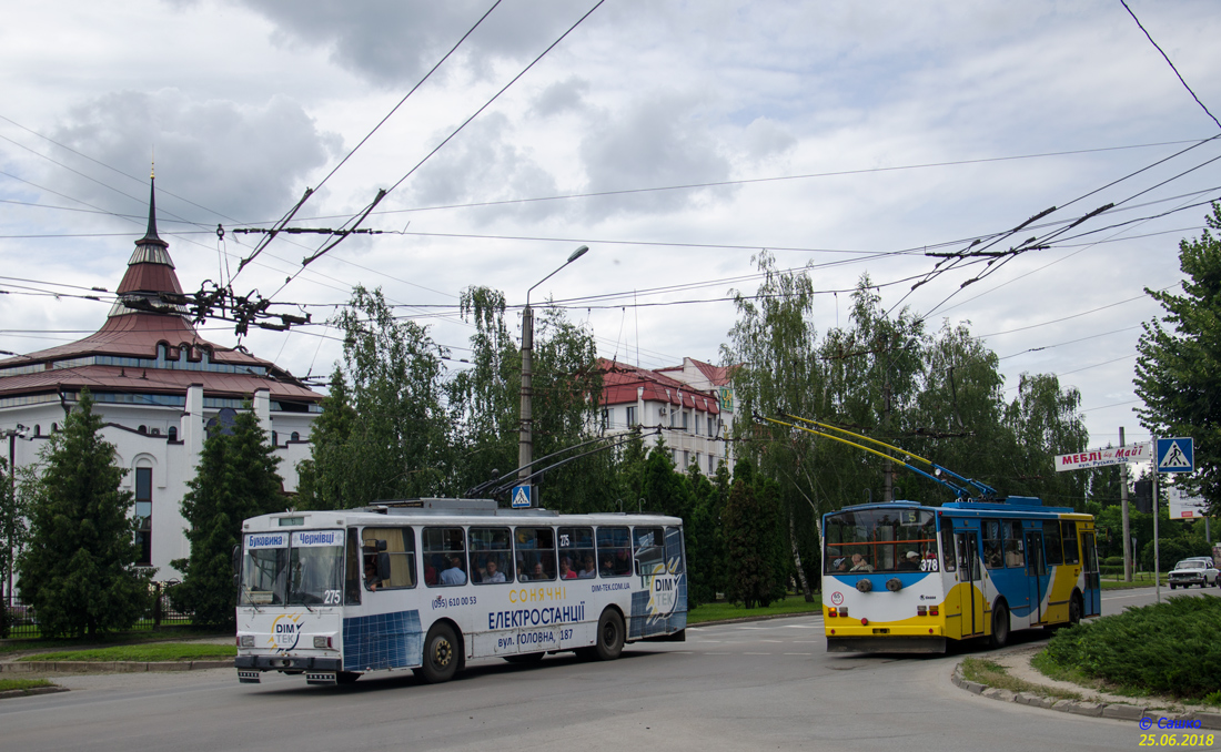 Черновцы, Škoda 14Tr02/6 № 275; Черновцы, Škoda 14Tr17/7M № 378