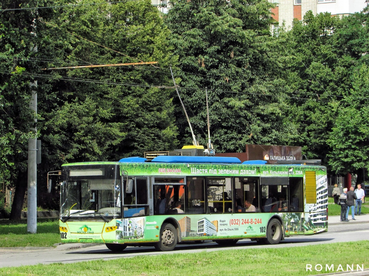 Львів, ЛАЗ E183D1 № 102 Львів, ЛАЗ E183D1 № 102