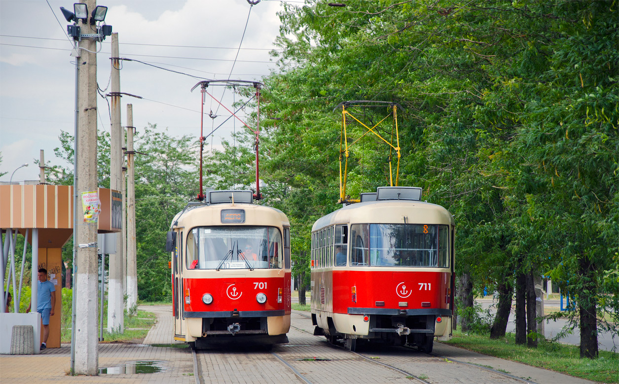 Мариуполь, Tatra T3SUCS № 701; Мариуполь, Tatra T3SUCS № 711