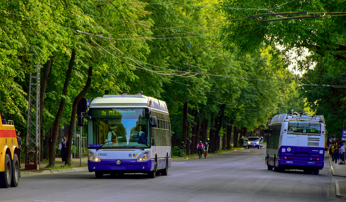 Рига, Škoda 24Tr Irisbus Citelis № 19585; Рига — Троллейбусные линии и инфраструктура Рига, Škoda 24Tr Irisbus Citelis № 19585; Рига — Троллейбусные линии и инфраструктура